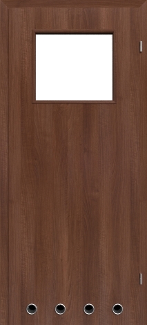 Usa interior NaturaHR - Walnut - model 2 (cu guri de ventilatie)