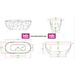 CADA FREESTANDING 9069 ACRIL 170x75 CM
