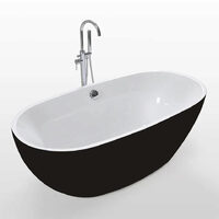 CADA FREESTANDING 7122 BLACK ACRIL 170x75 CM